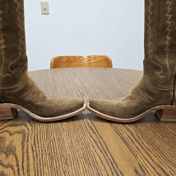 Lucchese Priscilla Suede Boots - Picture 2 of 6